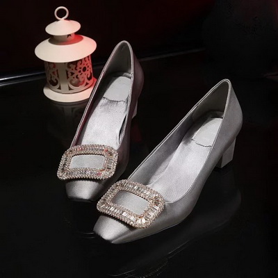 RV Shallow mouth Block heel Shoes Women--059
